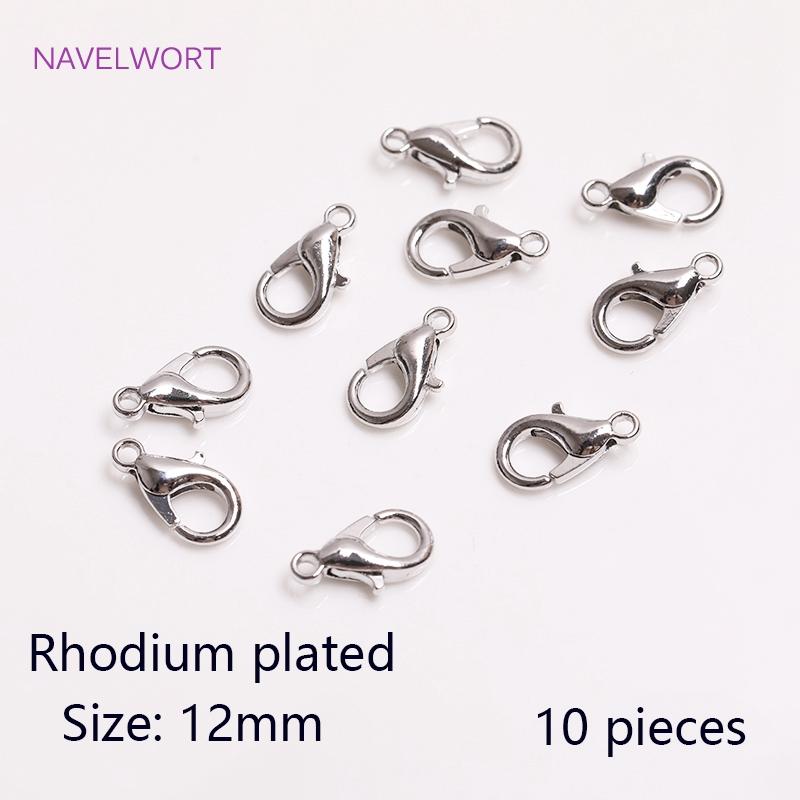 18K Gold Plated Lobster Clasps Spring Clasps End Tip Covers Crimp Beads Covers Wire Protectors DIY Jewelry Making Accessories