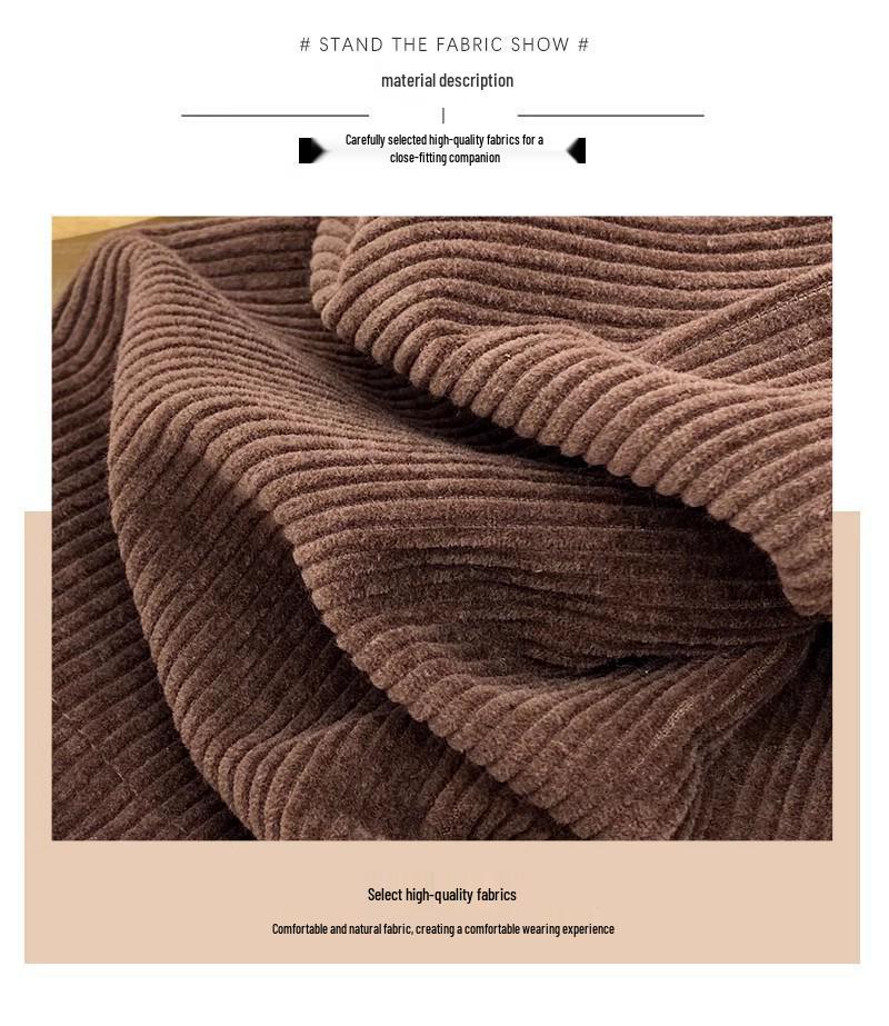 Japanese Retro Corduroy Wide-Leg Women's Shorts - Autumn/Winter 2026 Versatile Elegant Style