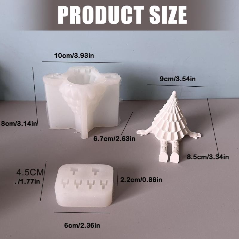 Silicone Molds Christmas Tree Baby Candle Molds Plasters Molds Casting Molds Ornament Candle Making Molds Plasters Molds