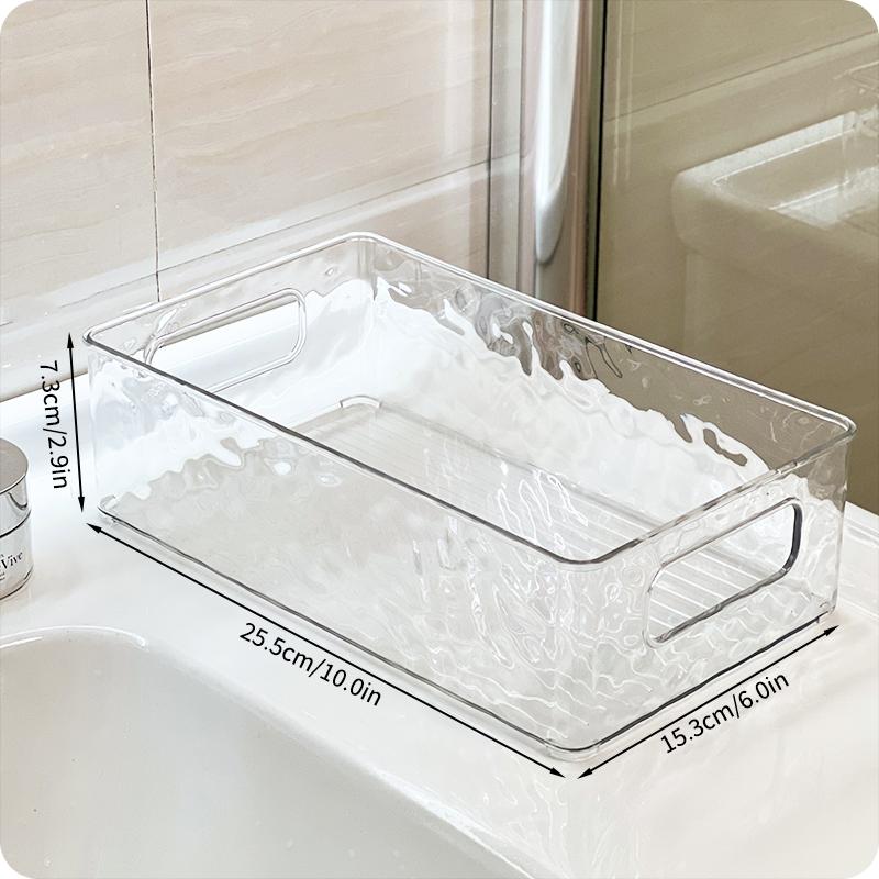 Clear Makeup Organizer Luxury Cosmetic Storage Box Bathroom Dresser Lipstick Deaktop Box Organzier Organizador Maquillaje