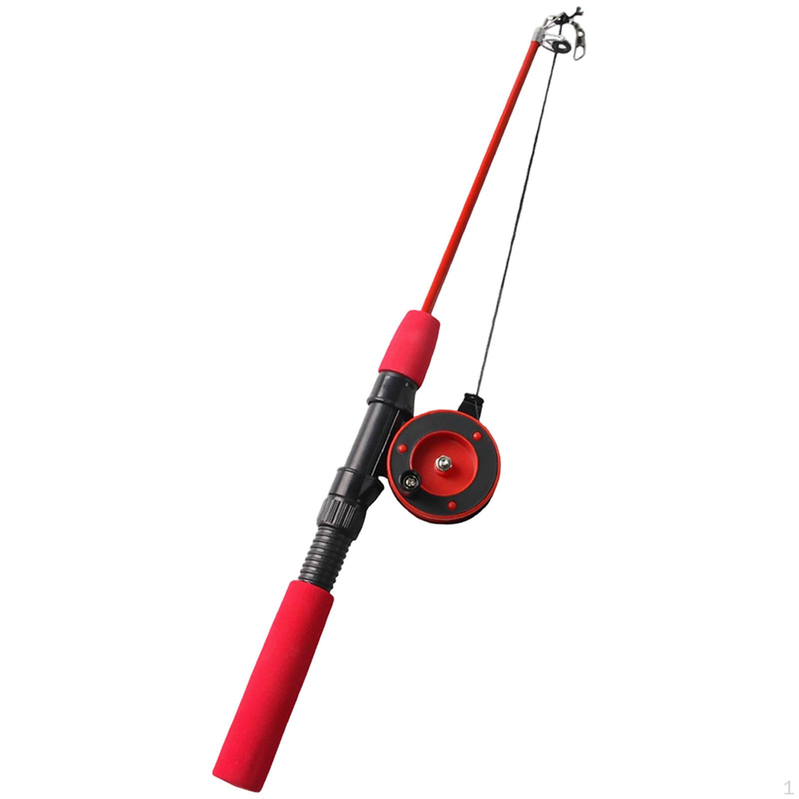 

Cat Teaser Telescopic Interactive Rod Pet Play Accessory Fun Fishing Pole Toy Lightweight Pp червоний