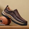 Fashion Vintage Style Men's Casual Slip on Shoes Stylish Trendy Hiking Shoes Non-slip Sports Loafers Comfortable Male Treking Footwear