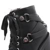 Hochwertige japanische Harajuku Gothic Cosplay Stiefel Frauen dicke Plattform Knöchel Schnalle Schnürung Wadenstiefel Reißverschluss hinten