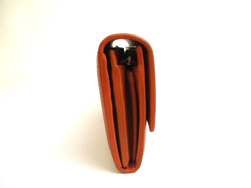 Authentic GUCCI Interlocking G Red Brown Leather Bifold Long Flap Wallet #a661  Refurbished