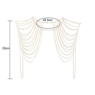 Style  Sexy Body Women Jewelry Tassels Link Body Shoulder Chain Necklace