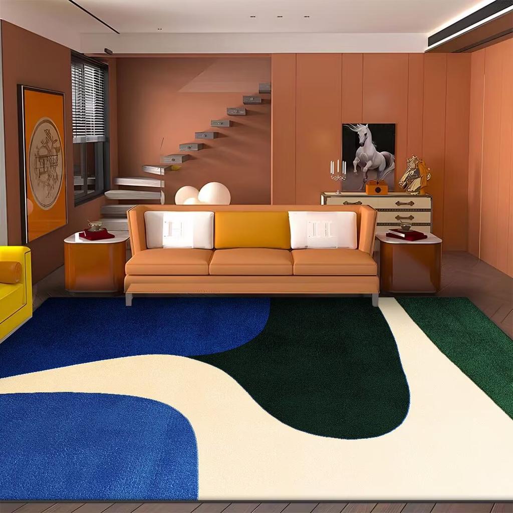 Large Area Decoration Rugs for Living Room Modern Abstract Washable Bedroom Carpet Gaming Room Non-slip Tatami Soft Floor Mat