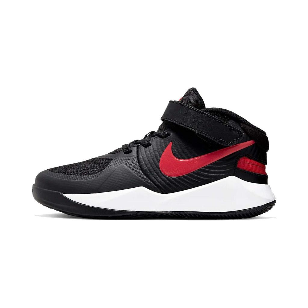 Nike Team Hustle D 9 Flyease Comfortable Versatile Low-Top Kids Basketball Shoes Kids sneaker Black Red BV2951-061