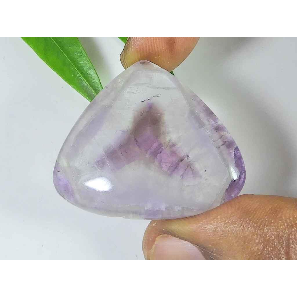 

Natural Purple Amethyst Pear Shape Cabochon Loose Gemstone 45Cts 30X35X6MM SK-3658