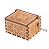 1pc Wooden Hand Crank Music Box Mechanical Classic Craft Birthday Gift (#3)
