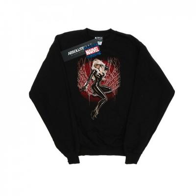 Mens Black Cat Spider Web Sweatshirt