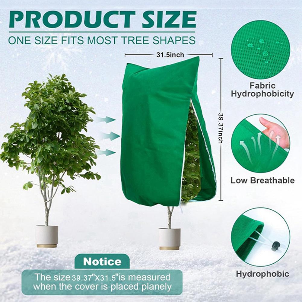 2pcs Plant Non-Woven Fabric Protective Cover Frost Freeze Protection Cover
