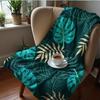 Tropical Hibiscus Abstract Cartoon Anime Print Flannel Blanket Soft Warm Throw for Kids Bedroom Sofa Christmas Office Car
