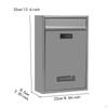 Combination Lock Security Mailbox Wall Mount 22x8.5x32cm Accessory for Residential House Metal Post