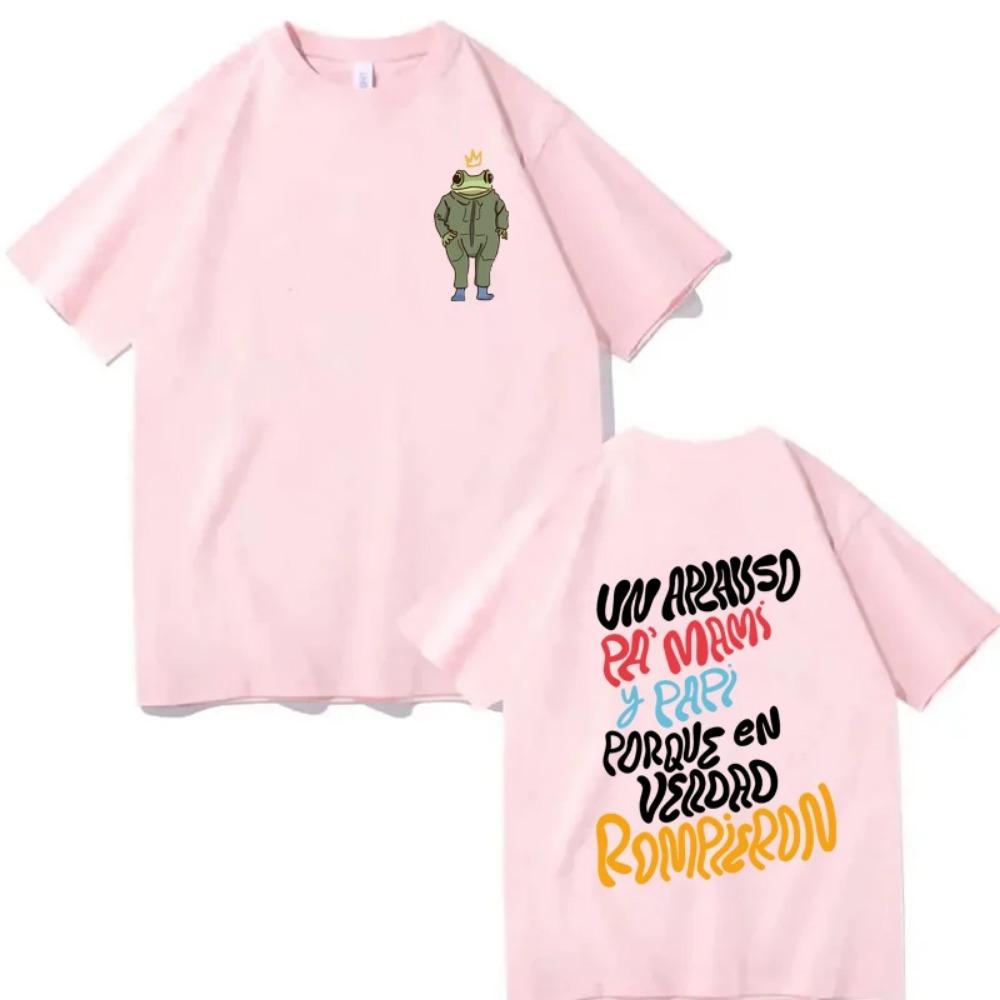 Bad Bunny Printed Cotton T Shirt Men's Clothing Casual Fashion Short Sleeved Top Women Harajuku High Quality Street Wear Short Sleeved Shirt
