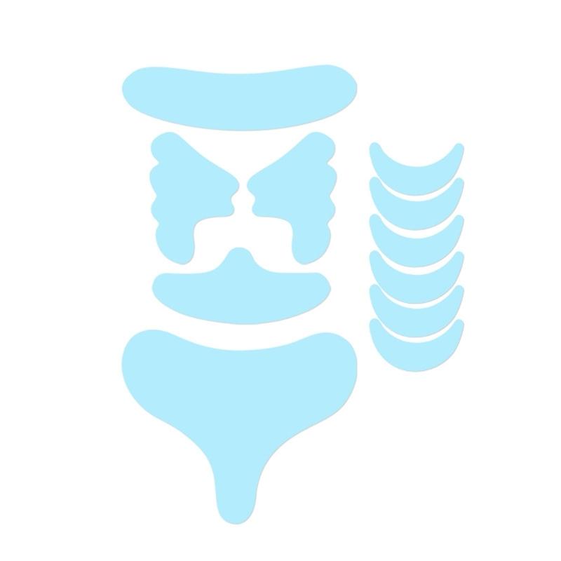 11Piece Silicone Anti Wrinkle Pads For Forehead Lines Prevention With Breathable Design
