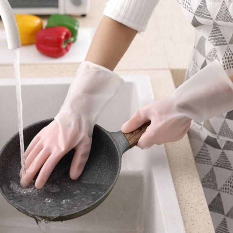 1 pair of pastel multi-purpose rubber gloves (choose one color) pink