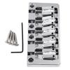 Bass Bridge Flip Top Micro Adjustable 5 String Bass Bridge Replacement for Practice Performance Silver