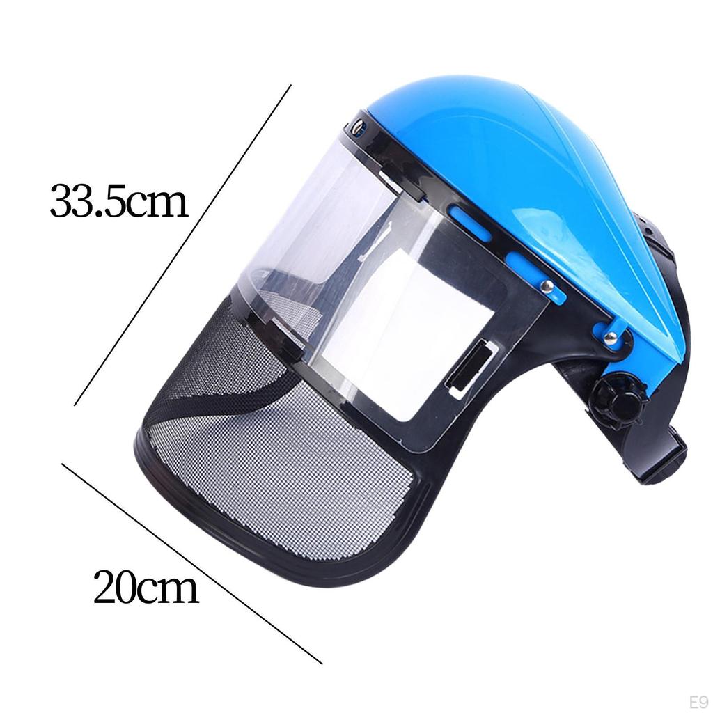 Ochranný štít na obličej s motorovou pilou, sečení kartáčů, ochranný štít na obličej, ochranný povrch, helma, síťovaný štít pro terénní úpravy