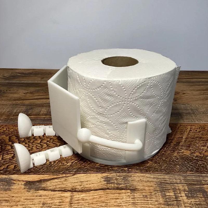 Soporte de Papel Higiénico Creativo de Pie - Divertido Diseño de Postura Sentada, Articulación Desmontable Adorno Artístico Práctico, Decoración de Baño para el Hogar