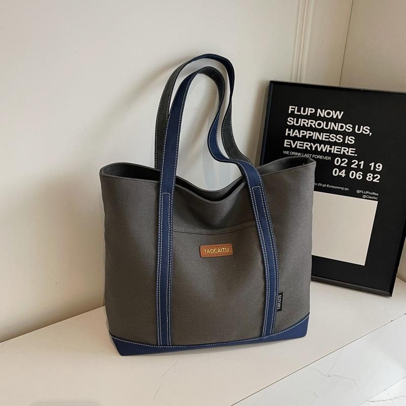 Canvas-Umhängetasche mit großem Fassungsvermögen, Damentasche, neue trendige Mode, lässige Studenten-Tragetasche