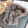 Temperament Fox Fur Scarf Hand-woven Wool Collar Warm In Autumn and Winter Plus Long Hair Fur Scarf Women