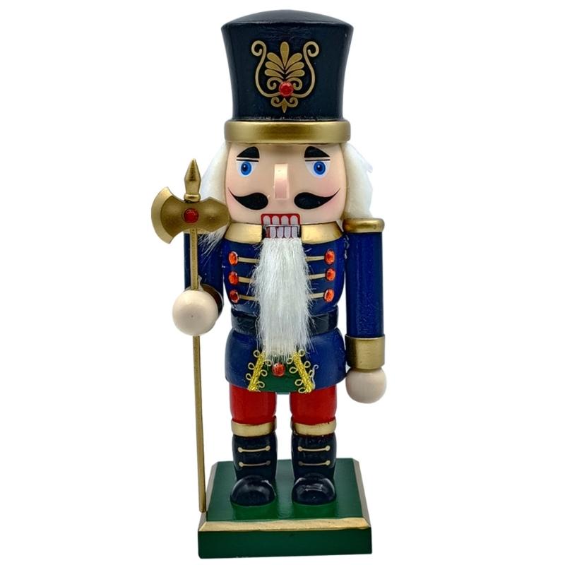 

1PC 23cm Wood Christmas Nutcrackers Ornament Decorations Gift Walnuts King Soldiers Puppet Doll Decorations