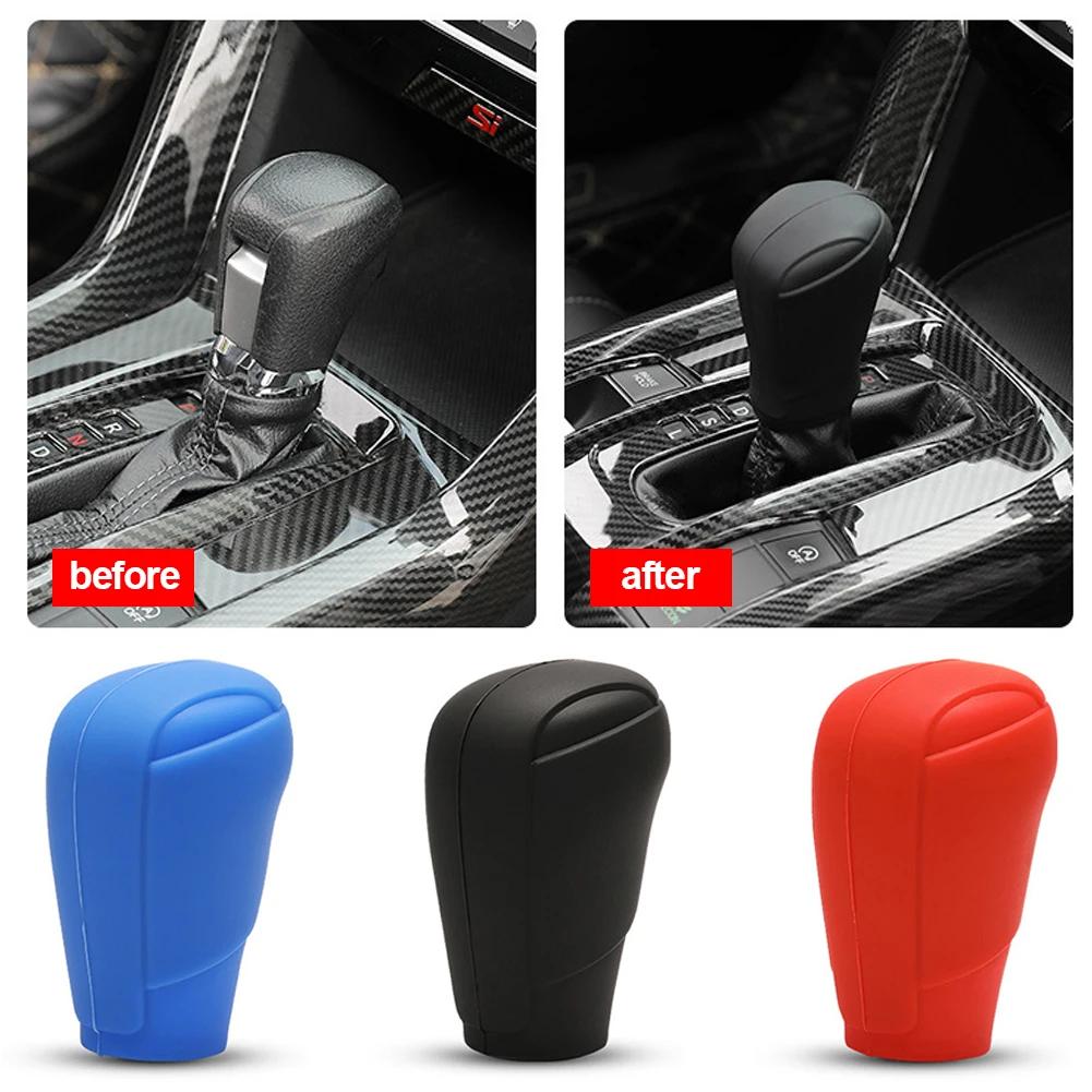 Silicone Car Case Gear Head Shift Collars Shift Knob Grips Cover Handbrake Decor Car Accessories for Mazda3 Axela CX4 CX5 CX8