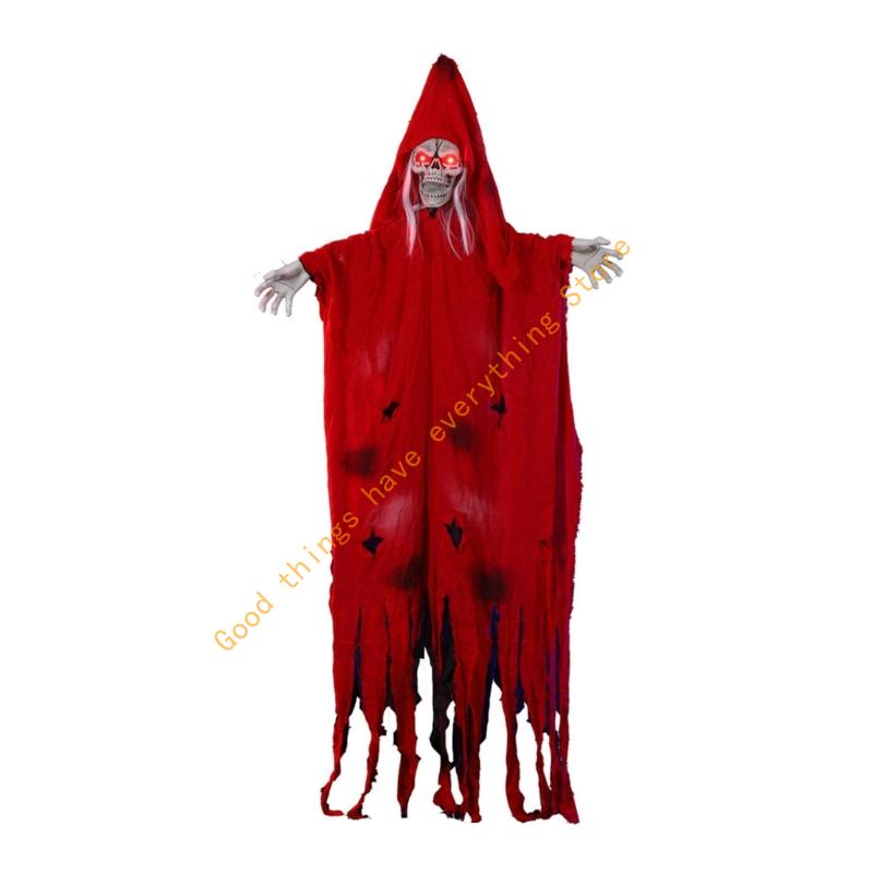 

55KF Halloweens Skeleton Specter Props Realistic Movement Outdoor Scary Decorations