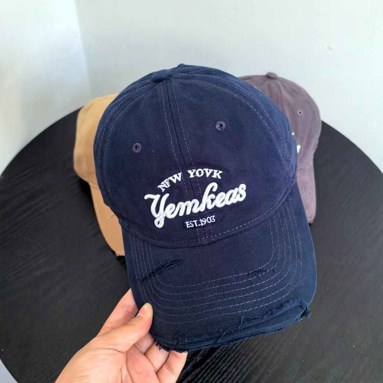 

Весна и лето, новая универсальная кепка для бега на открытом воздухе с вышитыми буквами, мужская и женская бейсболка с солнцезащитным козырьком и защитой от солнца M（56-58cm） тёмно-синий