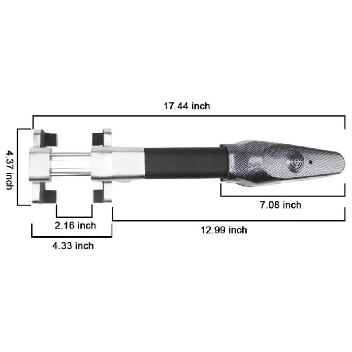 Universal Car Anti Theft Safety Alarm Lock Car Steering Wheel Lock Retractable Security Car Locks Security Anti-Theft Tool