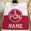 Benutzerdefinierter Name 1. FCN Flanelldecke, Hohe Qualität, Bequem für alle Jahreszeiten, Heimdekoration, Wärme und Komfort