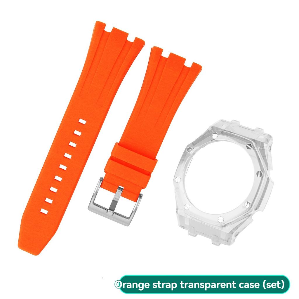 Ga2100 Silicone Mod Kit Strap Case Set For Casio GA-2100/2110 GA-B2100 Transparent Glacier Case Watchband With Refit Tool