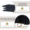 Sideboard Kommode im minimalistischen Stil, Modernes Buffetschrank mit 4 Türen, Metallbeinen, Schubladenkommode mit Verstellbares Regal