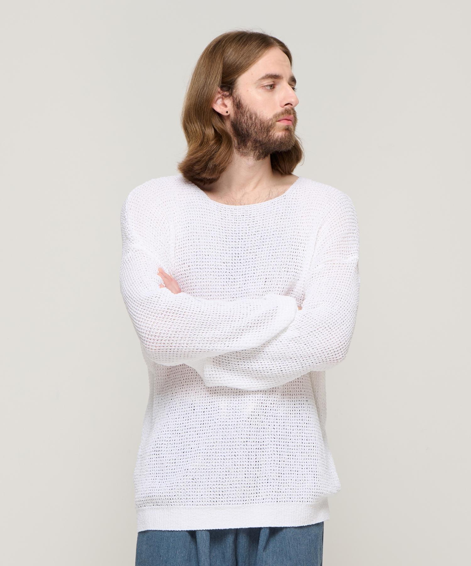 Cargo Bros Summer Scallop Waffle Cozy Knit (White) Free