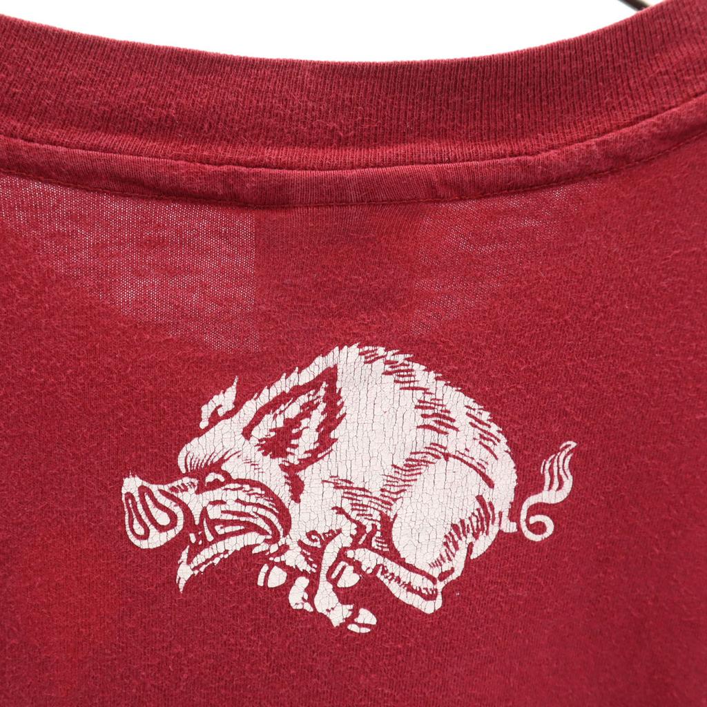 HANES 90s Old USA Made Arkansas Razorbacks Short Sleeve T-shirt Men's Used