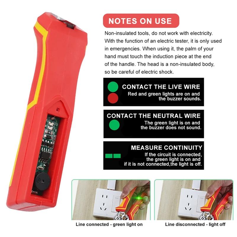 9 in 1 Electrician Wire Crimper Peeler Pliers Multifunctional Cables Stripping Press Plier Terminal Crimping Gross Side Cutting