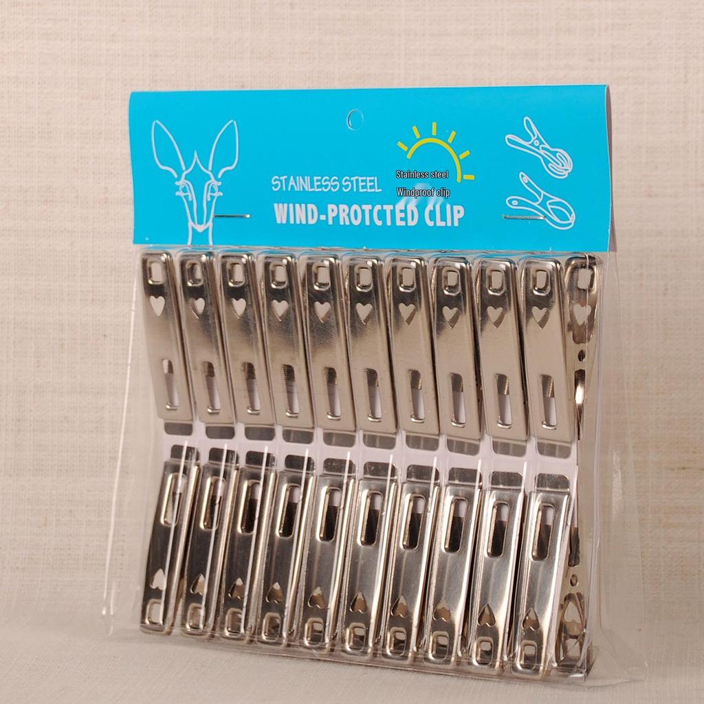 Stainless Steel 5cm Heart-Shaped Nail-Free Flat Clip (1.2 cm)