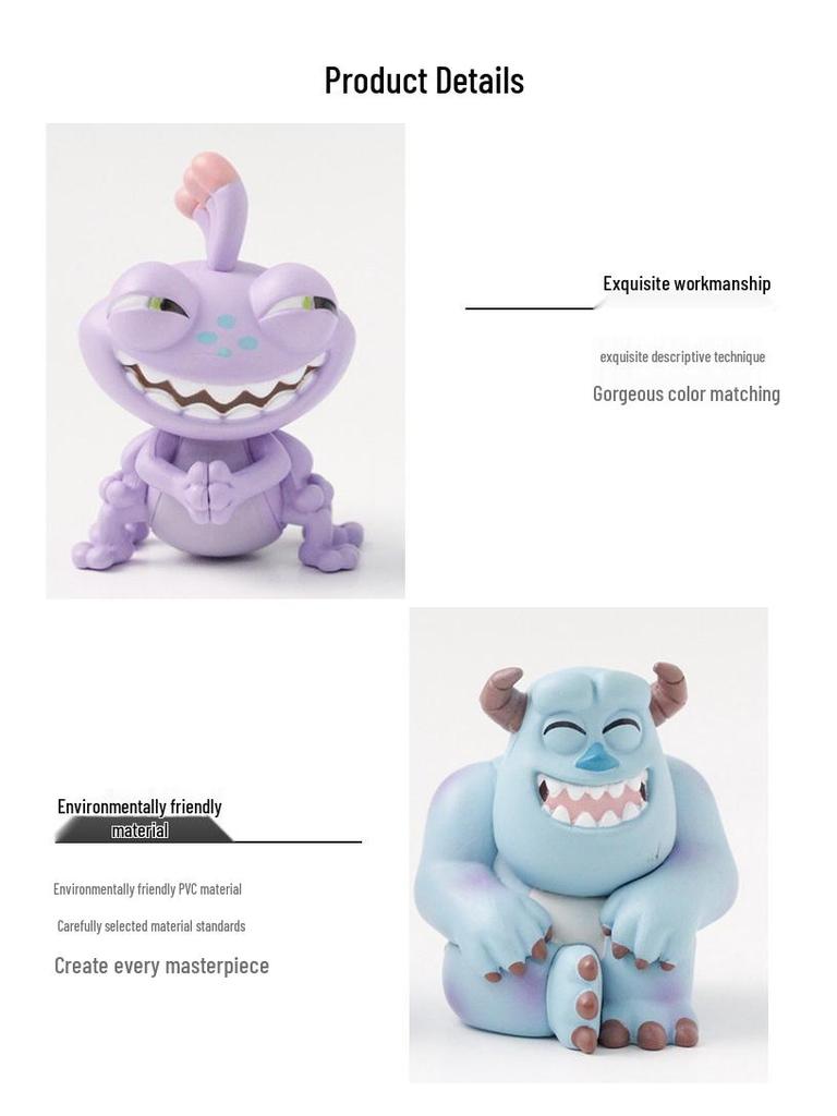 Cute Monster University Sulley & Mike Laughing Doll - Trendy Playable Ornament Figure