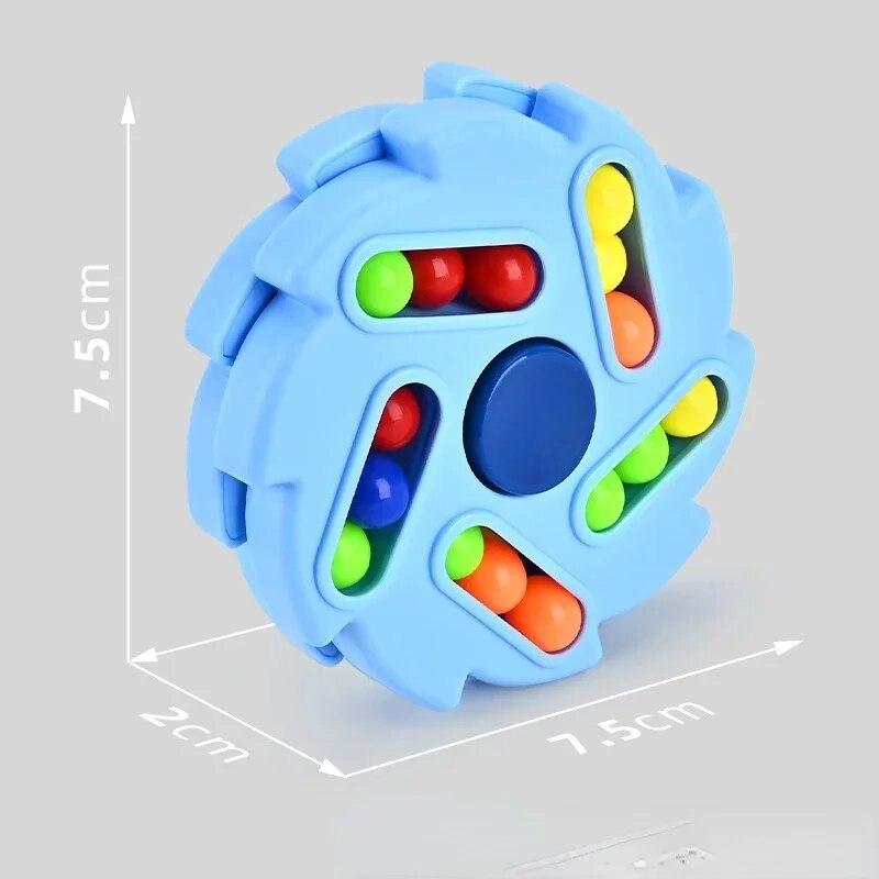 Rotating Bean Little Cubes for Kids Rotating Cube Kids Stress Relief Toy for Adults Kids Plastic Mini Cube