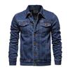 Autumn Men Denim Jackets Fashion Vintage Jeans Jackets Hommes Slim Fit Cotton Casual Black Blue Coats