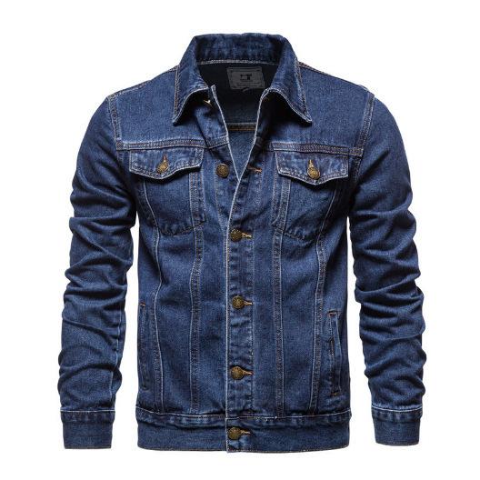 Autumn Men Denim Jackets Fashion Vintage Jeans Jackets Hommes Slim Fit Cotton Casual Black Blue Coats