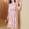 Elegant Wide-Waisted Floral Dress for Women - Slimming Summer 2026 Tummy-Concealing Skirt