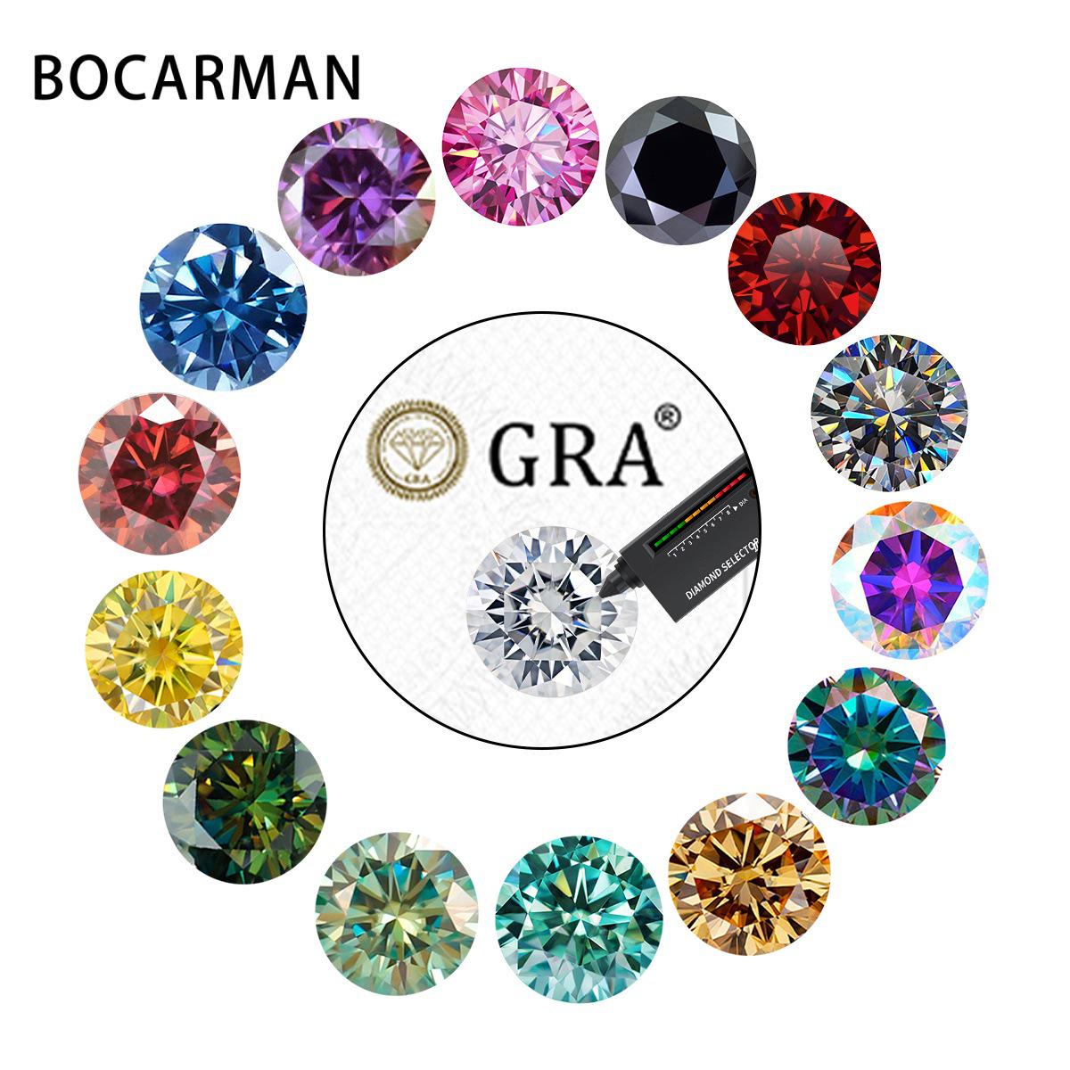 Круглый белый муассанит, россыпью, 0,5-5 карат, чистота VVS1 5.0mm 0.5CT белый