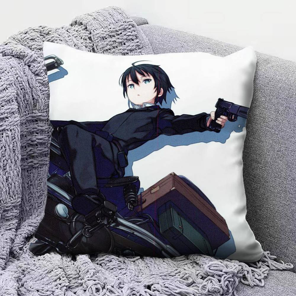 Anime Kino no Tabi the Beautiful World Pillow Covers Home Sofa Cushion Covers and Aecorative Custom