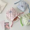 Hochwertig aussehend Mini Kirsch karierte Kordelzug Kosmetiktasche, Baumwoll gesteppte Kordelzug Geschenktasche für Damen und Mädchen