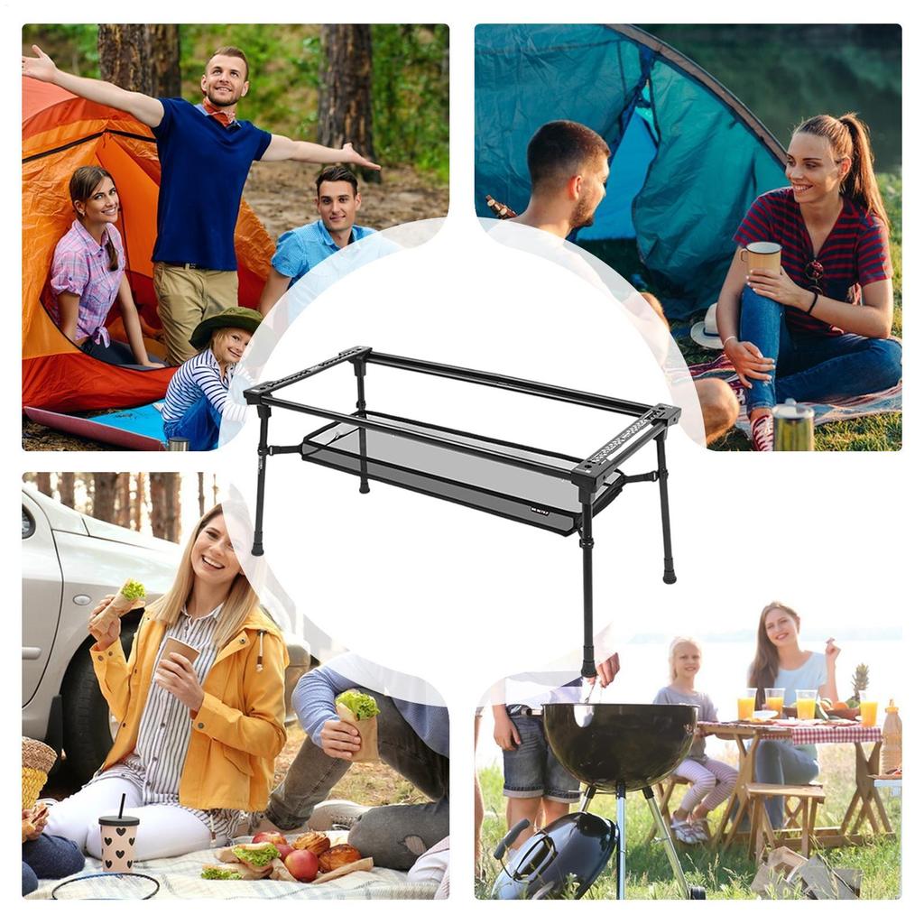 Camp Table Lightweight Detachable Aluminum Alloy Camping Tables That Fold Up Lightweight For Indoor Travel Picnic Hiking