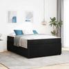 Bed Frame with Mattress Black 140 x 200 cm Fabric