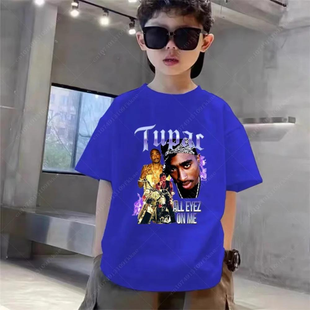 

Summer Tupac 2pac Rapper Thug Print Fashion Kids T-shirt Tee Boys Girls Clothes Casual Children s Short Sleeve Tshirt Top 100