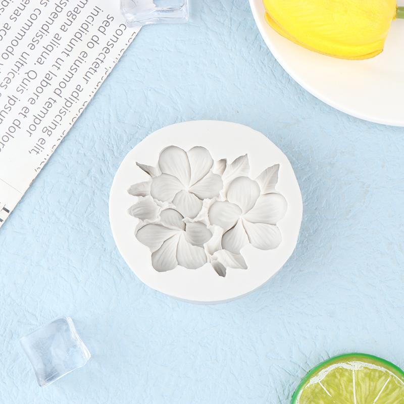 1Pc Flower Shape Silicone Mold Gardenia Plumeria Rubra Soap Fondant Molds Diy Cake Jelly Chocolate Decoration Baking Tool