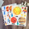 Cosmic planet wall stickers Space planet rocket astronaut kindergarten wall decoration children cartoon wall stickers